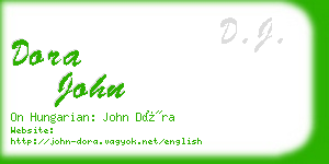 dora john business card